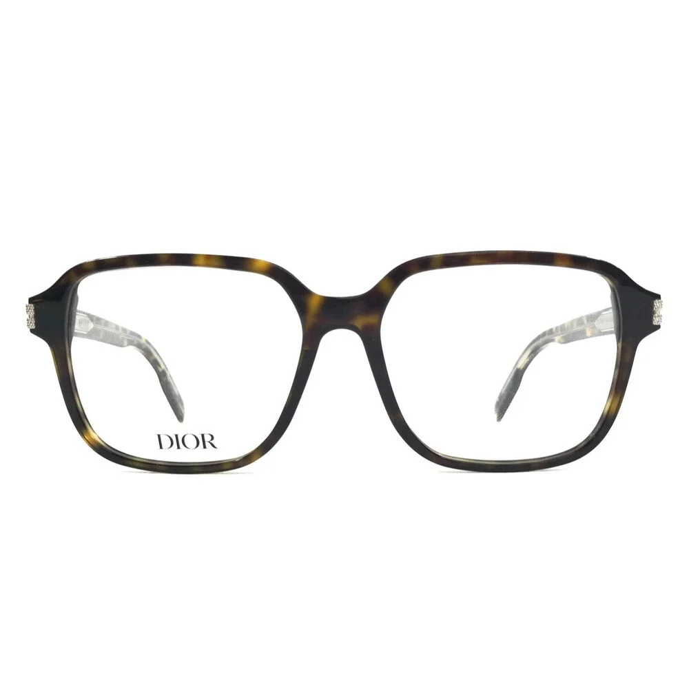 Dior Eyeglasses Frames NeoDiorO S2I 2000 Tortoise Square Full Rim 56-16-145